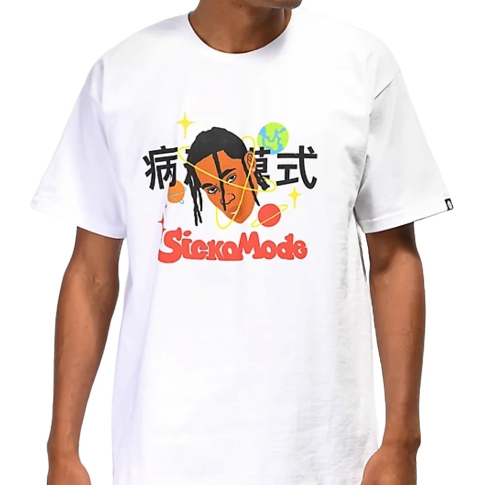 Artist Collection Sicko Mode White T- Shirt Sz M